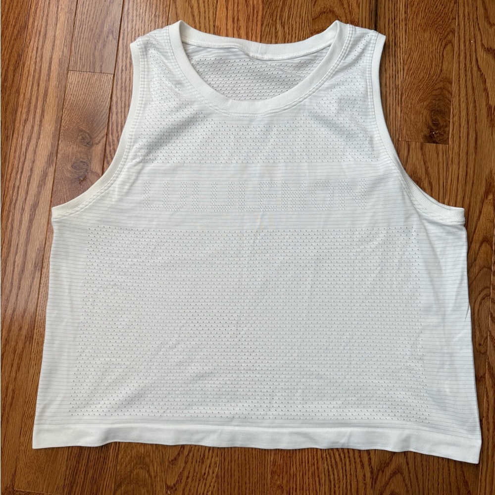 Lululemon Women's Cropped White Tank